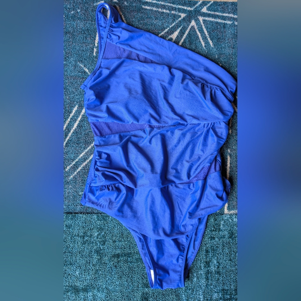 Vibrant Blue One-Piece Swimsuit